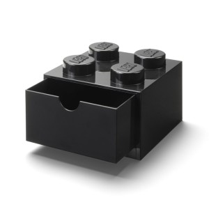 LEGO(R) POJEMNIK KLOCEK Z SZUFLADĄ CZWÓRKA CZARNY