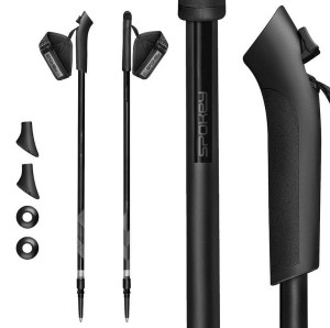 KIJE NORDIC WALKING 105-135CM BL/BK
