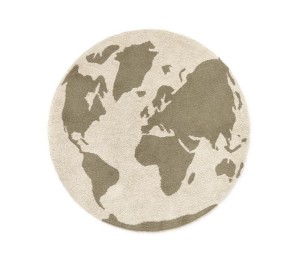DYWAN BAWEŁNIANY RUGCYCLED MAPA ŚWIATA 120CM
