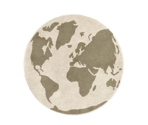 Dywan bawełniany RugCycled mapa świata 120cm