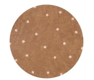 DYWAN ROUND DOT CHESTNUT 140CM