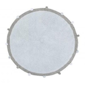 DYWAN BAWEŁNIANY BUBBLY SOFT BLUE 120CM