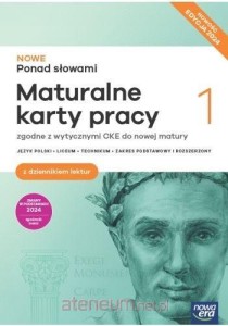 J. polski Ponad słowami 1 Nowa Era ZPR WYD,2025, MATURALNE KARTY PRACY używany kat. A