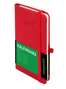 KALENDARZ 2027 MEMOFIX A6 TDW CZERWONY