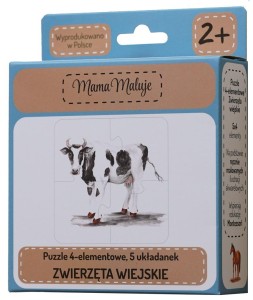 PUZZLE 4-ELEMENTOWE ZWIERZĘTA WIEJSKIE