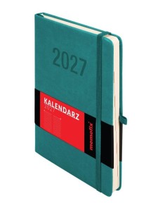 KALENDARZ 2027 MEMOFIX A5 DNS TURKUSOWY