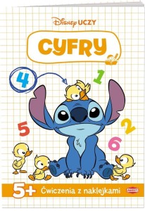 DISNEY UCZY. STITCH. ĆWICZENIA Z NAKLEJKAMI CYFRY