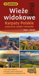 MAPA - WIEŻE WIDOKOWE KARPATY POLSKIE 1:350 000