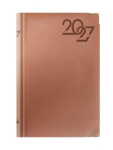 TERMINARZ 2027 B6 LUX ZŁOCONY BRĄZOWY