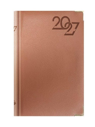 Terminarz 2027 B6 Lux złocony brązowy