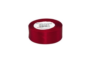 WSTĄŻKA SATYNOWA BORDOWA 38MMX32M