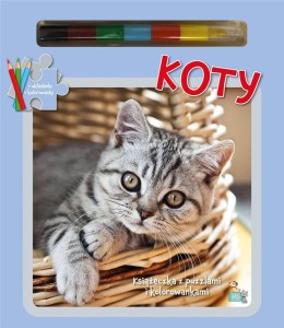 KSIĄŻECZKA Z PUZZLAMI KOTY, OPRACOWANIE ZBIOROWE