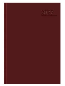 KALENDARZ 2027 DZIENNY A5 BASIC BORDOWY TOP2000