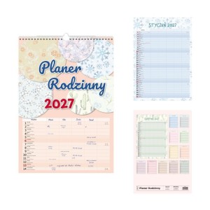 KALENDARZ 2027 MIESIĘCZNY RODZINNY PLANER