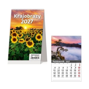KALENDARZ 2027 BIURKOWY MIESIĘCZNY PIONOWY