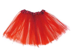 SPÓDNICZKA TIULOWA CZERWONA 30CM