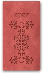KALENDARZ 2027 KSIĄŻKOWY A6 RELIEF CEGLASTY