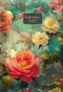 KALENDARZ DZIENNY 2027 A5 KWIATY RETRO