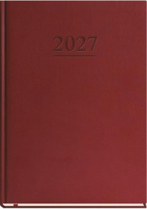 TERMINARZ 2027 B5 TYGODNIOWY KLASYCZNY BORDO