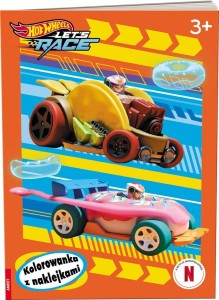 HOT WHEELS. KOLOROWANKA Z NAKLEJKAMI