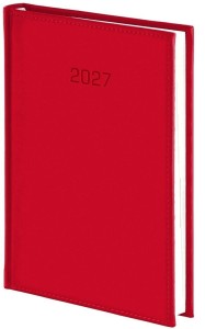 KALENDARZ 2027 A4 DZIENNY VIVELLA CZERWONY