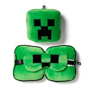 PODUSZKA PODRÓŻNA I MASKA NA OCZY MINECRAFT
