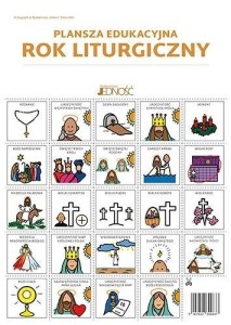 PLANSZA EDUKACYJNA ROK LITURGICZNY Z SYMBOLAMI PCS