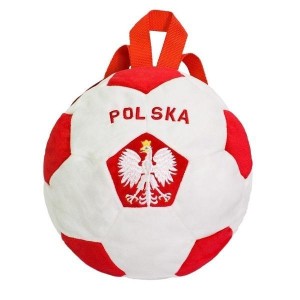 PLECAK FOOTBALL PIŁKA CZERWONA