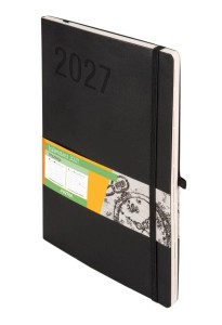 KALENDARZ 2027 IMPRESJA B5 TYGODNIOWY CZARNY