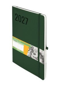 KALENDARZ 2027 IMPRESJA B5 TYGODNIOWY ZIELONY