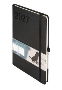 KALENDARZ 2027 MINIMALIZM A5 TYGODNIOWY CZARNY