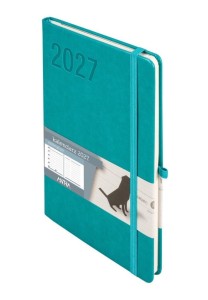 KALENDARZ 2027 MINIMALIZM A5 TYGODNIOWY TURKUSOWY