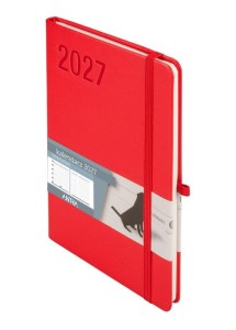 KALENDARZ 2027 MINIMALIZM A5 TYGODNIOWY CZERWONY