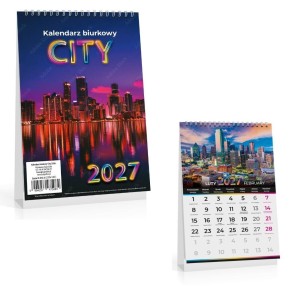 KALENDARZ 2027 BIURKOWY CITY