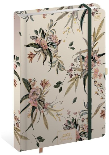 Kalendarz 2027 B5/192 Metallic Blossom Daily