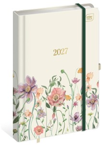 KALENDARZ 2027 A5/192K MAT+ UV METALLIC FLOWERS