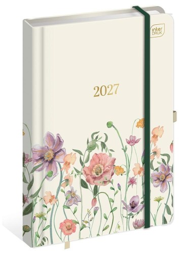 Kalendarz 2027 A5/192K Mat+ UV Metallic Flowers
