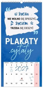 KALENDARZ 2027 NOTATNIKOWY PLAKATY-CYTATY