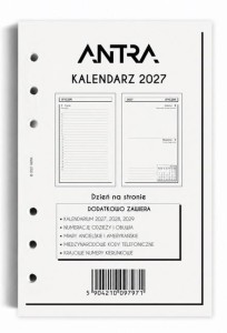 WKŁAD KALENDARZOWY 2027 MEMOFIX A5 DNS