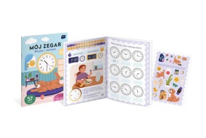 NAUKA I ZABAWA Z NAKLEJKAMI - MÓJ ZEGAR