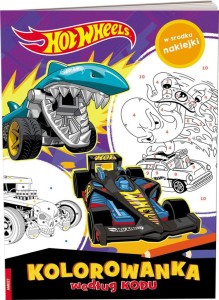 HOT WHEELS. KOLOROWANKA WEDŁUG KODU