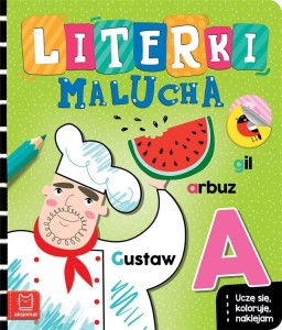 LITERKI MALUCHA. UCZĘ SIĘ, KOLORUJĘ, NAKLEJAM