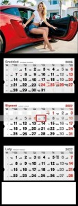 KALENDARZ 2027 TRÓJDZIELNY DZIEWCZYNA