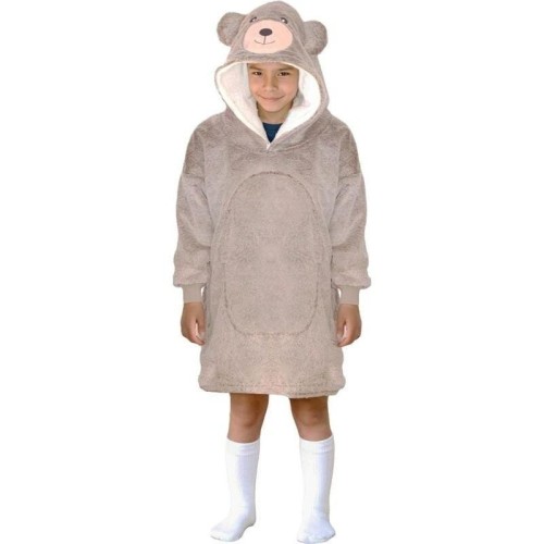 Bluza koc Oversize Miś dla dziecka 7-12 lat