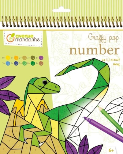 Kolorowanki po numerach - Dinozaury