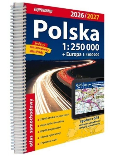 Atlas samochodowy Polska 1:250 000 w.2026/2027