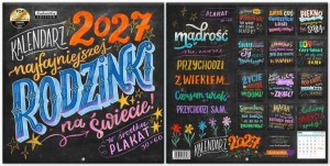 KALENDARZ 2027 ŚCIENNY CLASSIC Q TABLICA RODZINKI