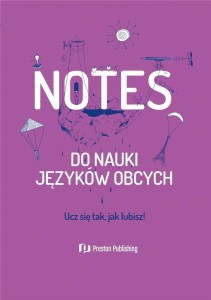 NOTES DO NAUKI JĘZYKÓW OBCYCH FIOLETOWY