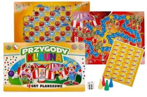 GRA PLANSZOWA 4W1 PRZYGODY KLAUNA, ARTYK